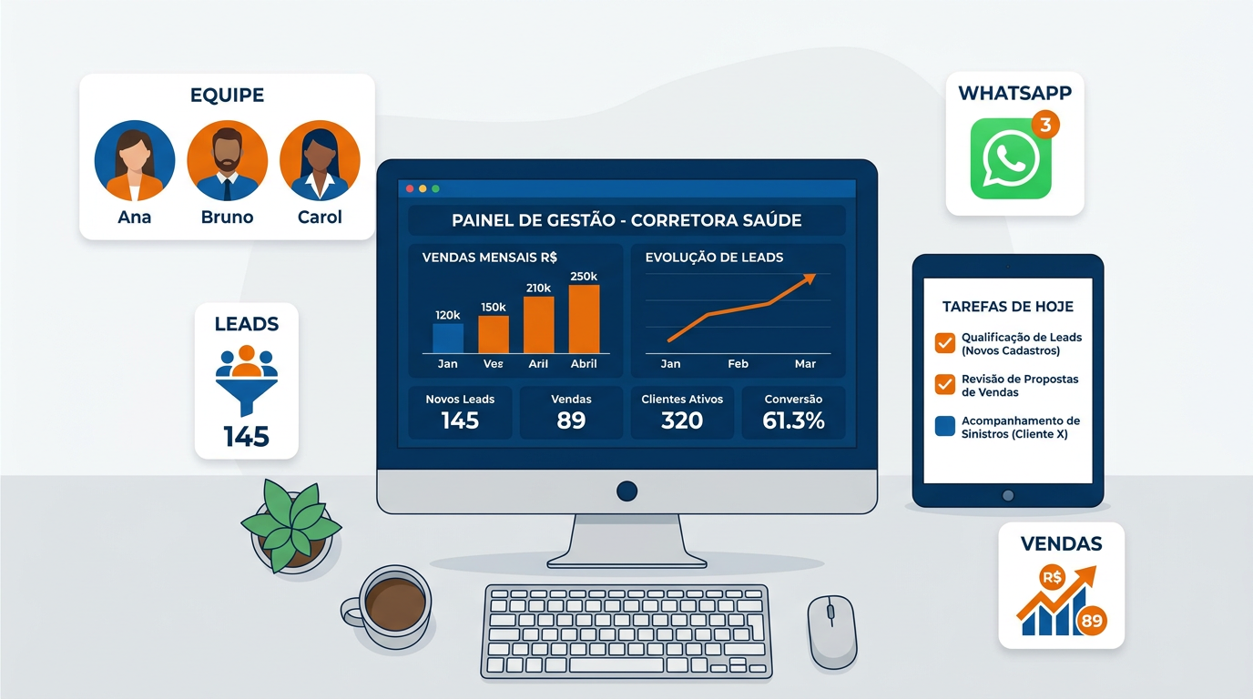 Como gerenciar uma corretora de planos de sa�de