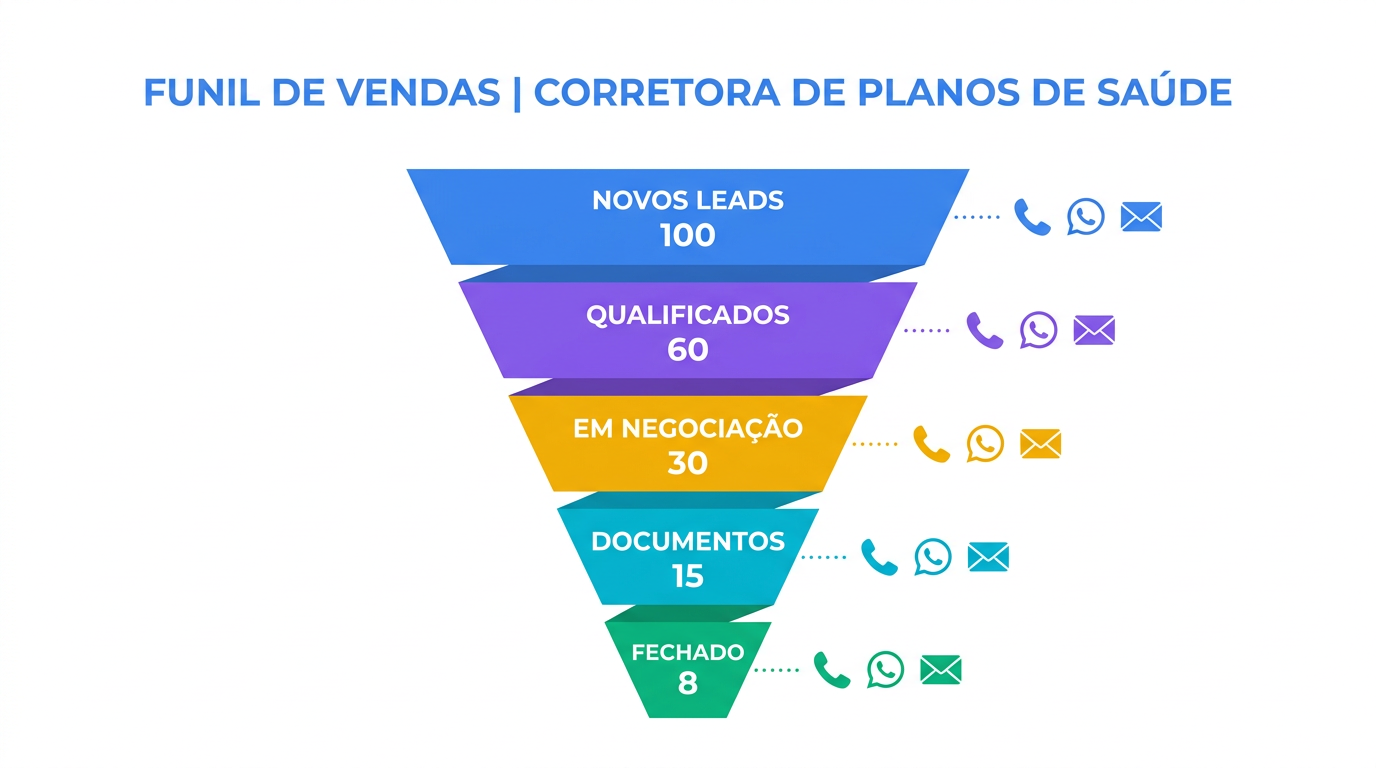 Como organizar leads de planos de sa�de no CRM